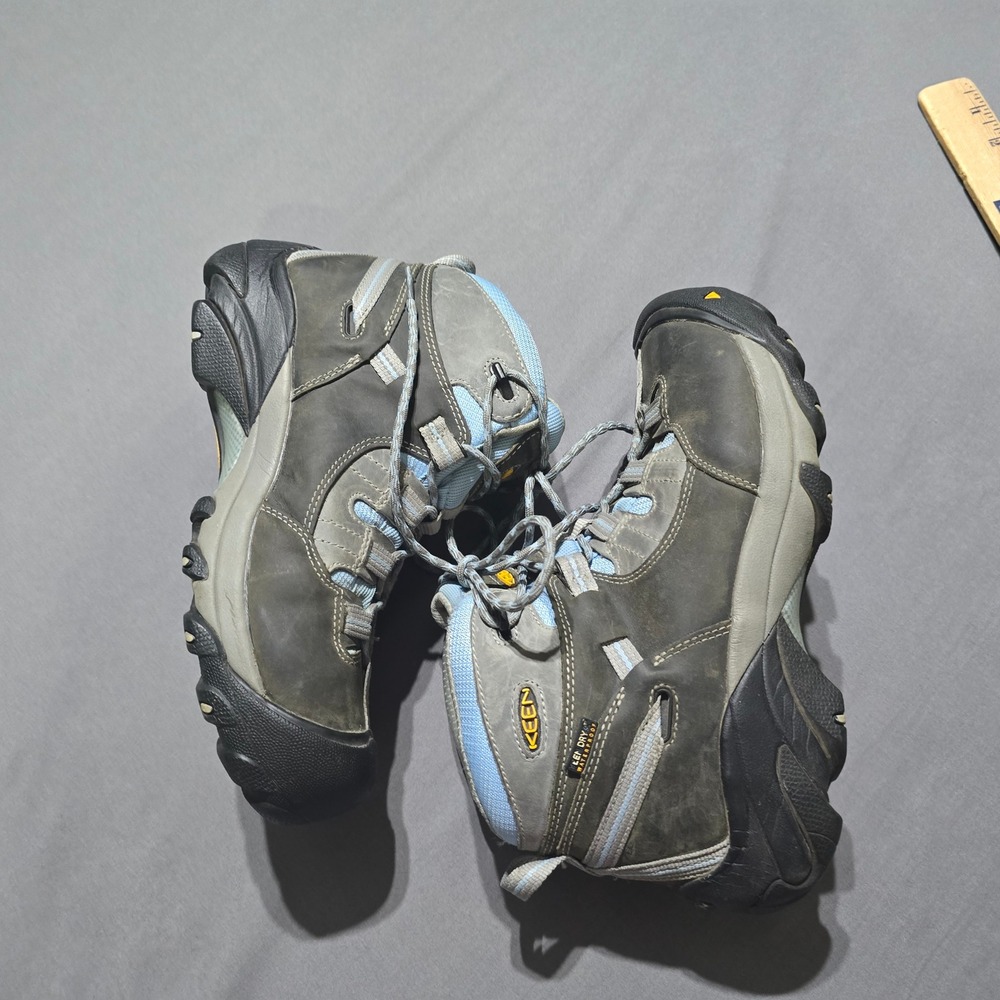 Keen Detroit Waterproof Hiking Boots Womens 10 Grey Blue ASTM F2892-11 EH